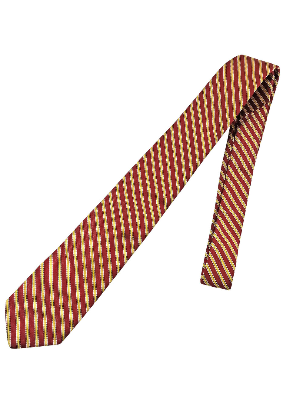 Chaps by Ralph Lauren Vintage Maroon Gold Silk Tie